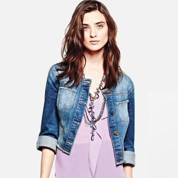 Vera Wang Jackets & Blazers - 2/$15 Princess Vera Wang Jean Jacket L Distressed